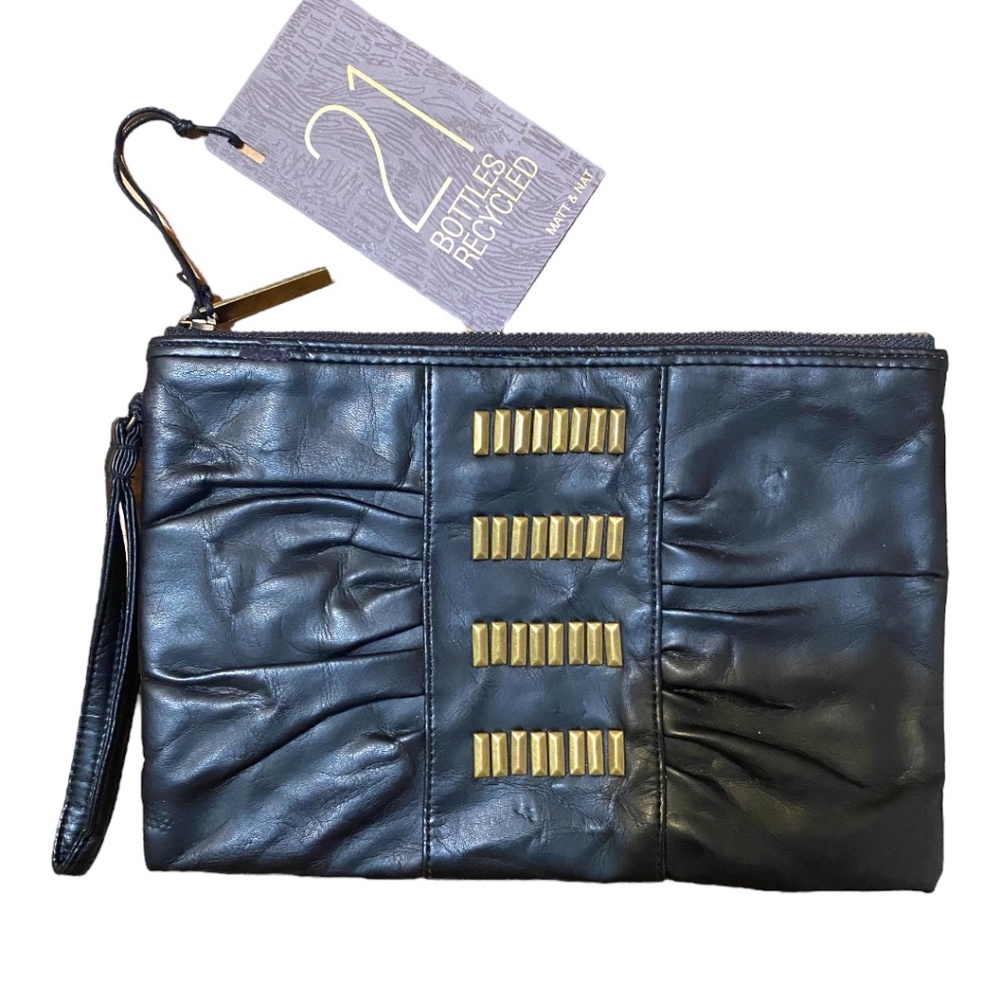 Matt & Nat vegan black clutch. NWT